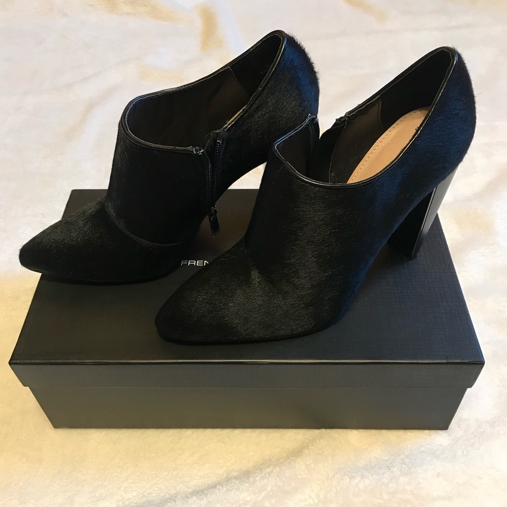 French Connection - Black Pony-hair Bootie